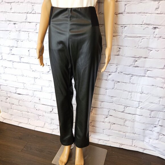 TRISTAN - Black faux leather leggings - Picture 7 of 9
